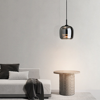 Lampe suspendue minimaliste pour chambre à coucher, lampe suspendue créative en verre pour bar, lampe suspendue moderne pour restaurant, îlot de cuisine, lustre LED