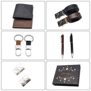 Men's Wallet <b>Gift</b> Set 5Pcs Birthday <b>Gift</b> Belt Watch Wallet Keychain Pens Set <b>Gift</b> with Box - Product Image 3
