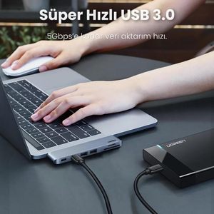 Ugreen USB C HUB <span class=keywords><strong>Adapter</strong></span> cho Macbook với 4k-hdmi <span class=keywords><strong>Thunderbolt</strong></span> 3 100W giao hàng điện SD TF Đầu Đọc Thẻ và 2 cổng 3.0 USB - Product Image 5