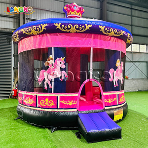 Castello Gonfiabile a Tema Principessa con Giostra, Casa Gonfiabile Commerciale in PVC per Feste per Bambini - Product Image 2