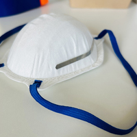 Masques de construction à bandeau jetable masque anti-poussière industriel moulé CE 2834 FFP2 masque nasal pour cimenteries contre la poussière de PM2.5