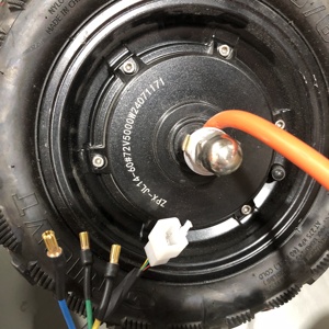 มอเตอร์สกู๊ตเตอร์ไฟฟ้าไร้แปรงถ่าน JL 60 มม. แม่เหล็กแรงสูง 60H 4000W 5000W 7500W พร้อมยางแบบไม่มียางในขนาด 13 นิ้ว 14 นิ้ว สำหรับซ่อมแซม - Product Image 2