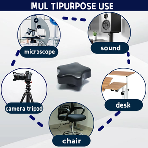 Kenop sekrup plastik tahan lama besi hitam baut Hex baja tahan karat kenop pengunci dapat disesuaikan sekrup bulat segi enam mur metrik - Product Image 6