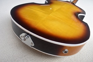 Guitare basse électrique Flyoung Tobacco Sunburst pour gaucher, 4 cordes, corps en érable - Product Image 6