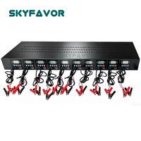 Chargeur de batterie 12V 24V 10 canaux, chargeur universel de batterie au plomb 12V 24V 20A, chargeur rapide automatique 10 ports pour camion et voiture