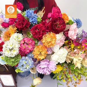 Sunwedding Offre spéciale Fleurs artificielles à tige unique <span class=keywords><strong>color</strong></span>ées au toucher réel pour Noël, mariage et décoration de la maison - Product Image 1