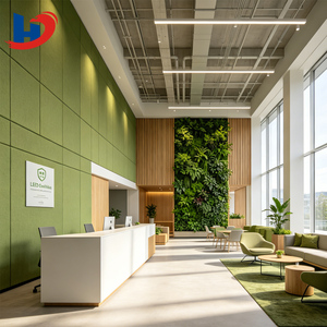 Panneau acoustique HENGJIU 9 mm en PET recyclé 1220x2440 NRC 0,75 Min 50 m² Conforme LEED Écologique Fourniture de matériaux de construction écologiques - Product Image 3