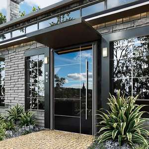 Modernes Haus Haustür China Haupteingang Sicherheits tür <span class=keywords><strong>Aluminium</strong></span> legierung Stahl fertige Oberfläche Anti-Diebstahl-Design - Product Image 2