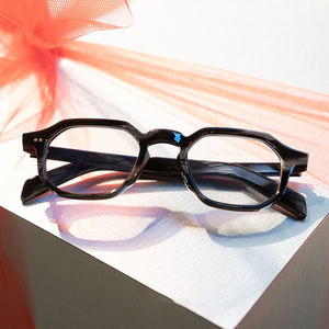 Gafas de Bloqueo de Luz Azul con Diseños Hexagonales de Moda Finewell, Logotipo Personalizado, Monturas Ópticas de Acetato de Alta Calidad para Mujeres y Hombres - Product Image 1