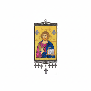 Decoración de Pared de 20 cm con Tela Turca Tejida con Icono Cristiano Ortodoxo y Católico de Turquía - Product Image 2