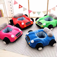 Sofá de asiento de apoyo para bebé/silla de aprendizaje para bebé en forma de coche suave de felpa/sofá cómodo para mantener la postura sentada