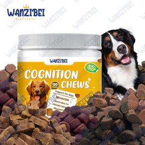 Vente en gros de nourriture pour animaux de compagnie Cognition Soft Chews pour chiens avec DHA et <span class=keywords><strong>Alpha</strong></span> GPC Senior <span class=keywords><strong>Dog</strong></span> Brain Health et soutien du système nerveux - Product Image 1