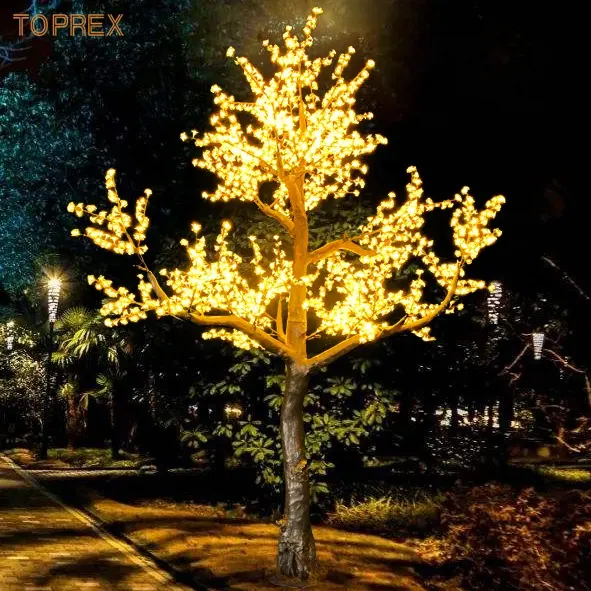 TOPREX Outdoor IP65 Waterproof Artificial Customized Size LED Cherry Blossom Tree