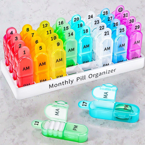 Wholesale Hot Selling Portable Medicine <b>Box</b> PP Child-Resistant <b>Waterproof</b> Pill Set Sealed Small Carry-On <b>Storage</b> Case - Product Image 5