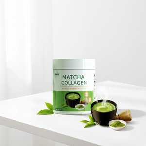Bubuk Matcha Organik & Kolagen Laut Baru dengan <span class=keywords><strong>L</strong></span>-<span class=keywords><strong>Glutathione</strong></span> untuk Kulit Bercahaya 90g dalam Botol - Product Image 2