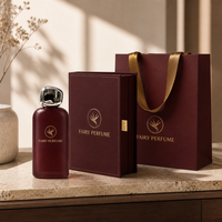 Ensemble de flacons de parfum en verre givré de luxe avec boîte cadeau en forme de livre et sac cadeau en papier, logo personnalisé, emballage de parfum vide