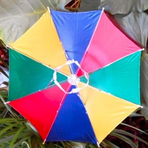 Manufacturer Wholesale Adults Colorful Straight Manual Head <b>Umbrella</b> Hat for Business Gifts Windproof - Product Image 4