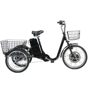 Cadre en alliage d'aluminium de <span class=keywords><strong>22</strong></span> ou 24 pouces Batterie au plomb de 36V et 12Ah Tricycle électrique à trois roues SP22TR-B bon marché - Product Image 1