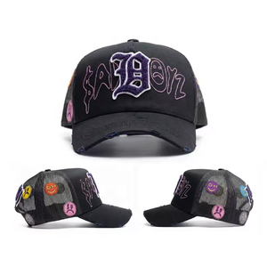 قبعات مطرزة مخصصة من الجلد المدبوغ بتصميم 5 ألواح، قبعات باربا الأصلية، قبعات ذهبية للحية مع علبة - Product Image 5