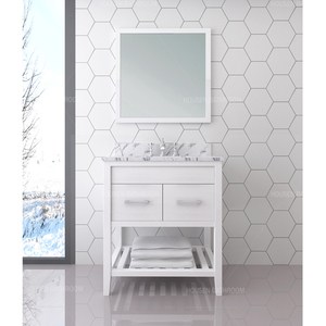 Lavabo étanche blanc <span class=keywords><strong>de</strong></span> style moderne, armoire <span class=keywords><strong>de</strong></span> <span class=keywords><strong>salle</strong></span> <span class=keywords><strong>de</strong></span> <span class=keywords><strong>bain</strong></span> à 2 portes à fermeture douce avec lavabo - Product Image 6