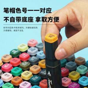 Juego de 80 Rotuladores de Colores Brillantes, Rotuladores de Pintura Acrílica de Doble Punta, Embalaje en Bolsa de Nailon Negra, Escritura de Doble Cara - Product Image 2