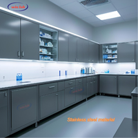 Banc de laboratoire moderne en acier inoxydable 304 pour hôpitaux et écoles, table de laboratoire de chimie et de biologie