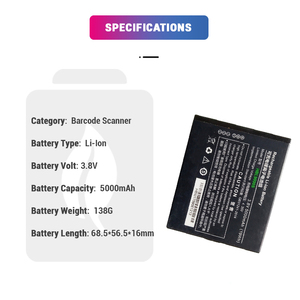 3.8V 500mAh có thể sạc lại thay thế Li-ion Lithium Ion hbl9000s Pin cho i9000s PDA Máy Quét Mã Vạch Pin - Product Image 2