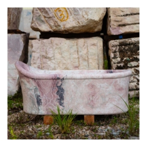 Baignoire autoportante en pierre naturelle 1800x850x800 (formes ovales et rectangulaires) – <span class=keywords><strong>Spa</strong></span> de trempage écologique pour hôtels et villas intérieurs - Product Image 3
