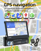 Android13 Carplay 1din Car Radio 7 ''HD Pantalla retráctil Reproductor de video multimedia Audio Estéreo Navegación GPS 9710-J