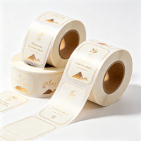 Etiquetas Personalizadas Haoxuan para Sets de Regalo de Té, Adhesivos Impresos en Papel Perlado con Lámina Dorada para Empaques de Té Premium Surtido