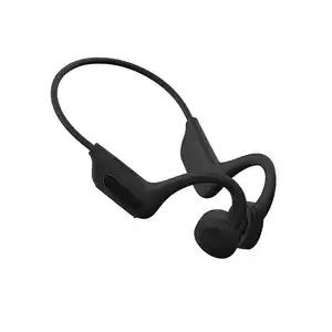 Earphone berenang Bluetooth telinga terbuka, headphone konduksi tulang olahraga tahan air