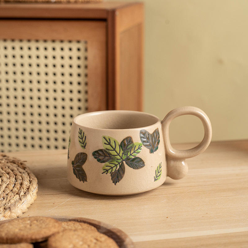 แก้วเซรามิกแตกร้าวสีมิ้นท์