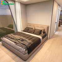 Maison Capsule de Luxe Écologique Préfabriquée, Structure Étanche pour Bureau, Hôtel, Site Touristique