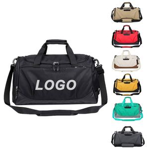 2024 Custom Logo Unisex Outdoor Workout <b>Tote</b> Sports <b>Nylon</b> Gym Travel Duffel Bag Wet Shoes Waterproof Oxford Fabric Fitness Bags - Product Image 2