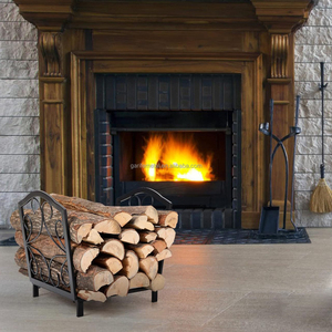 Rak Kayu Bakar Baja Berkualitas Tinggi Dilapisi Cat Tahan Panas untuk Penyimpanan Kayu Bakar Penggunaan Luar Ruangan Dalam Ruangan Warna Hitam/Perunggu/Merah/Karat Garansi 1 Tahun - Product Image 6