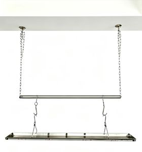 Soporte para Colgar Carne de Acero Inoxidable 304 y Cadena Galvanizada para Montaje en Techo, Soporte para Asar Pato para Cocina, <span class=keywords><strong>Buffet</strong></span> y Barbacoa - Product Image 1