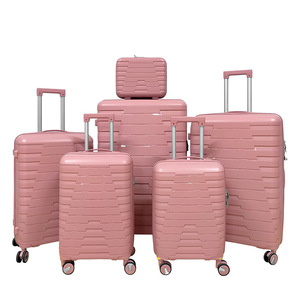 Ensemble de valises de luxe incassables en polypropylène avec serrure TSA, 6 pièces, coque rigide anti-rayures, sacs de voyage pour le tournage - Product Image 3