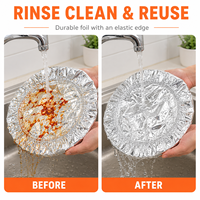 Couvre-aliments en aluminium épaissi, isolant thermique, pour bols et assiettes, film alimentaire de qualité alimentaire pour la conservation des aliments, pour la cuisine, la maison et la restauration