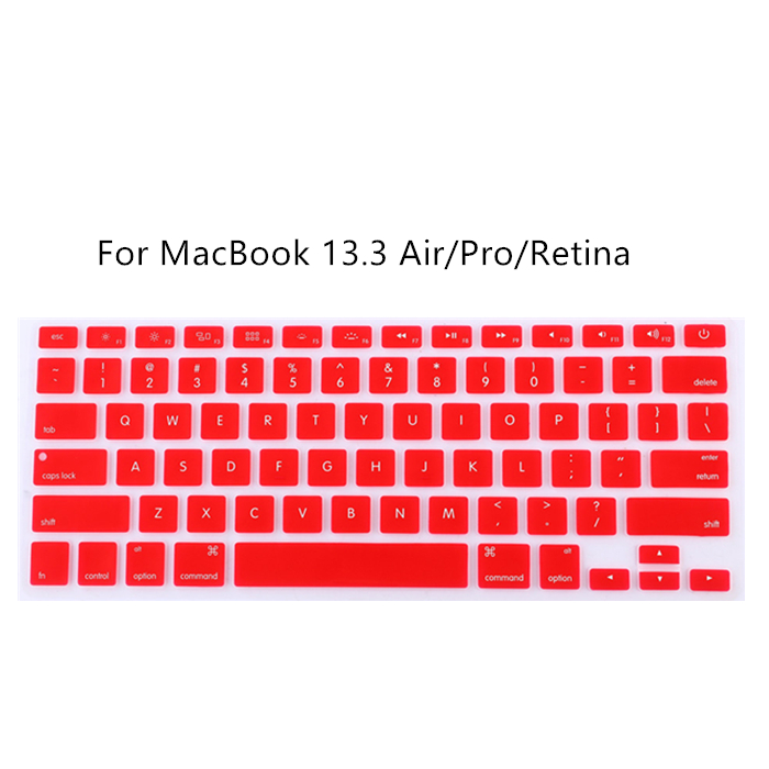 Силиконовый пылезащитный чехол для клавиатуры кожи Водонепроницаемая клавиатура защитный универсальный для MacBook 13,3 дюймов MacBook Air Pro Retina