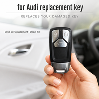 Coque de clé de voiture intelligente de remplacement à 3/4 boutons pour clé Audi, vente en gros d'usine