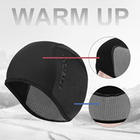 Gorro de deporte de invierno al aire libre personalizado, gorro térmico a prueba de viento con orejeras, forro de casco elástico suave, gorro de ciclismo