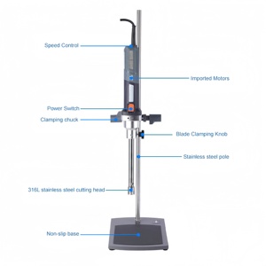 Émulsifiant de laboratoire à cisaillement élevé, capacité de traitement 20 000 ml, puissance 1300 W, vitesse maximale 30 000 tr/min, instruments de laboratoire Y30 E - Product Image 2