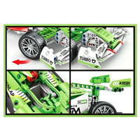 Modèle de voiture de course à construire, jouet de construction à rétrofriction, ensemble éducatif de construction DIY