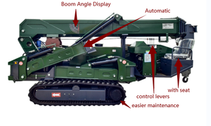 Grúas sobre orugas chinas 3T 5T 8T, mini grúas telescópicas hidráulicas baratas con cabrestante de elevación y potencia diésel AC/DC - Product Image 2