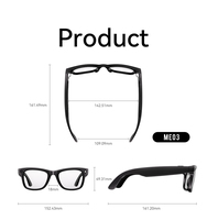 Lunettes Intelligentes IA ME03 avec Caméra 13MP IMX219, Boîtier de Charge 2000mAh, Stabilisation EIS, Batterie 270mAh, Stock Usine OEM, Vente en Gros