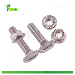 <strong>T</strong>-Head Square Neck <strong>Bolt</strong> DIN 186-1 Steel Assorted Titanium Plastic Aluminium Nylon Nickel Inch 1/4 Metric M6 - Product Image 5