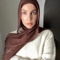 Hijab en coton modal 100% musulman, tissu écologique durable, doux et confortable pour la peau, viscose de bambou Hijba