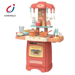 Juego de cocina de plástico para niños, juego educativo de comida