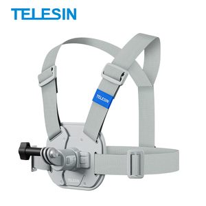 Correa de Pecho Ajustable de Liberación Rápida TELESIN Gris para Cámaras de Acción DJI <span class=keywords><strong>GOPRO</strong></span> INSTA360, Arnés Elástico para Montar en el Pecho - Product Image 2
