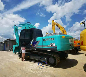 รถขุดไฮดรอลิกมือสองของแท้ Kobelco รุ่น 200 แบบตีนตะขาบ สภาพดีเยี่ยม ราคาถูก ผ่านการทดสอบแล้ว รับรองคุณภาพ น้ำหนัก 20000 กก. - Product Image 6
